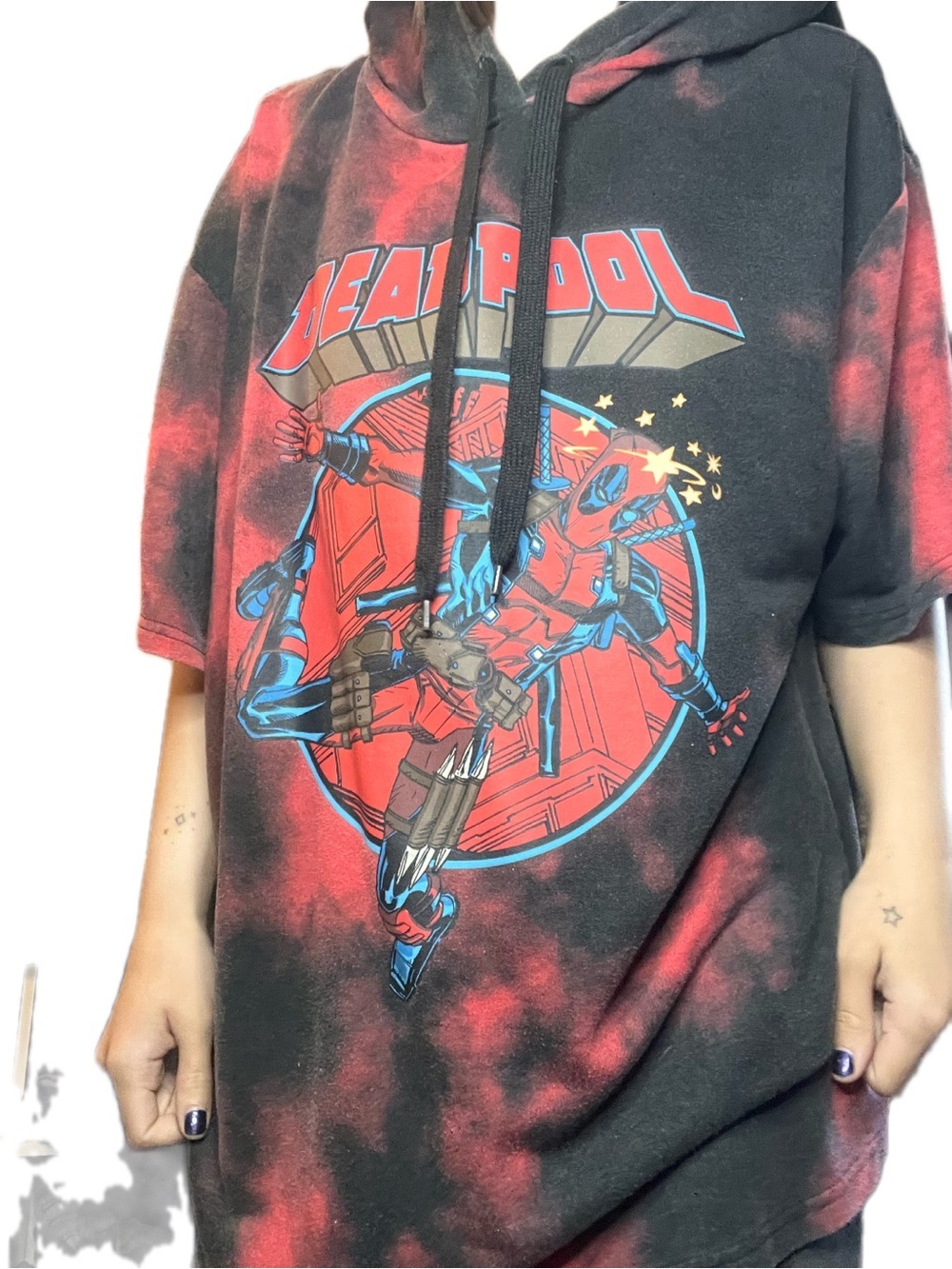 Marvel Hooded Tee with Red and Black Accents
